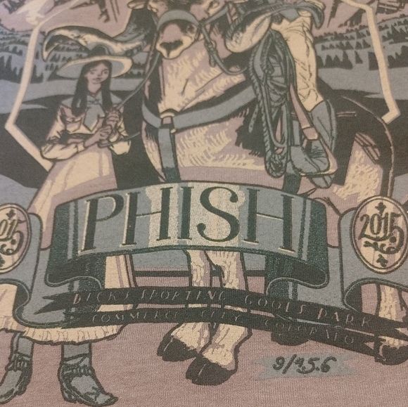 PHISH band tee Colorado US 2015 Tour Shirt jazz funk psychedelic rock Phishheads - Picture 4 of 4